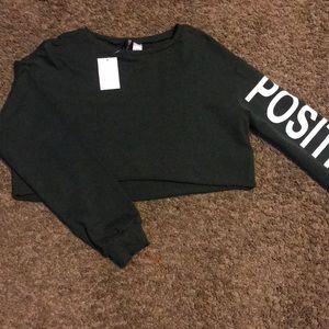 Crop top sweat shirt size s